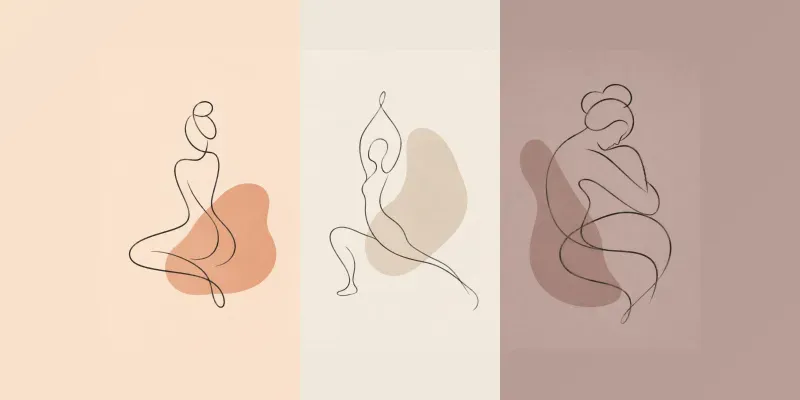 Sensual Line Art Figure Prints generated by undefined