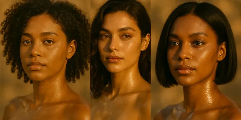 Golden Hour Natural Beauty Portraits generated by undefined