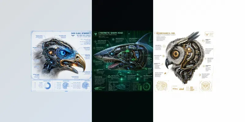 Cybernetic Animal Anatomy Infographics generated by undefined