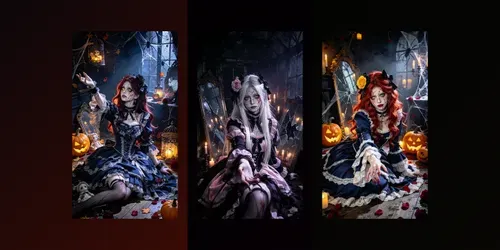 Gothic Cracked Doll Girls generated by seedream