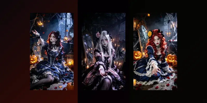Gothic Cracked Doll Girls