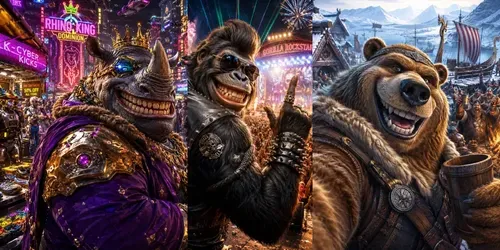 Wild Cartoon Legends Character Collections generated by chatgpt-image