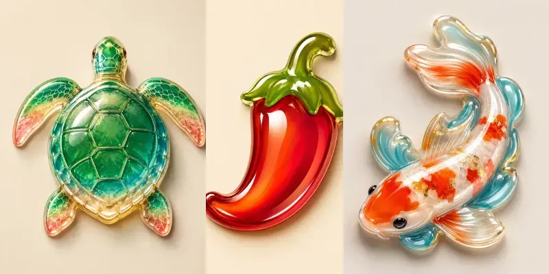 Gel Sticker Relics Glossy 3D Stickers generated by undefined