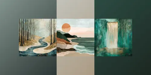 Natureinspired Serenity Wall Art generated by midjourney