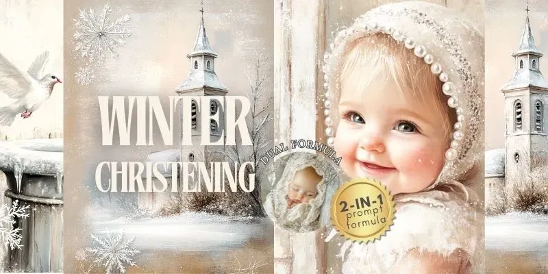 Dual Winter Christening Faith Silver Kits generated by undefined