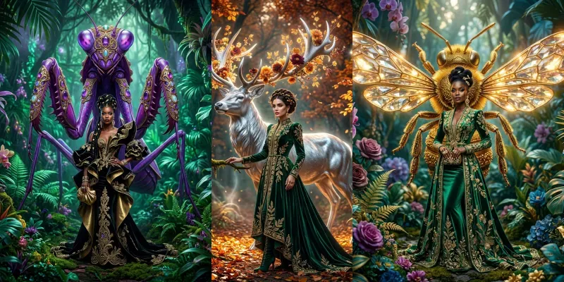 Surreal Giant Creature Coutures generated by undefined