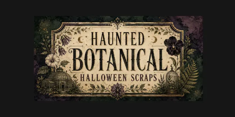 Haunted Botanical Halloween Scraps generated by undefined