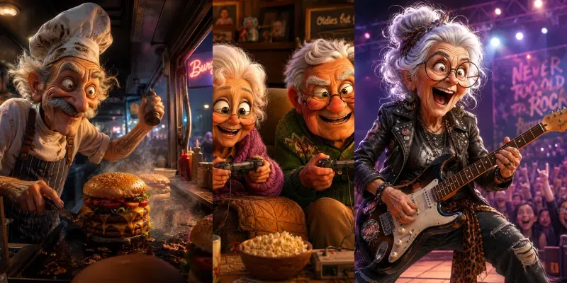 Funny Grandpa Cartoons generated by undefined