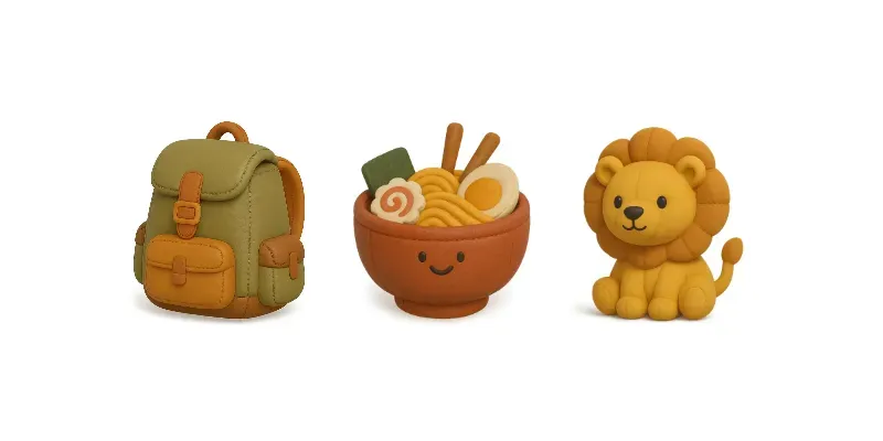 Matte Plush Toy 3D Illustration Icons generated by undefined
