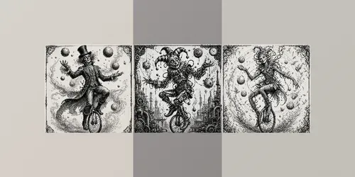 Vintage Surreal Ink Performer Series generated by chatgpt-image