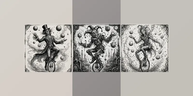 Vintage Surreal Ink Performer Series generated by undefined
