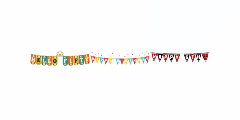 Birthday Name Bunting Banner Printables