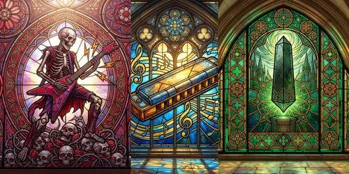 Gothic Stained Glass Art generated by gemini-image