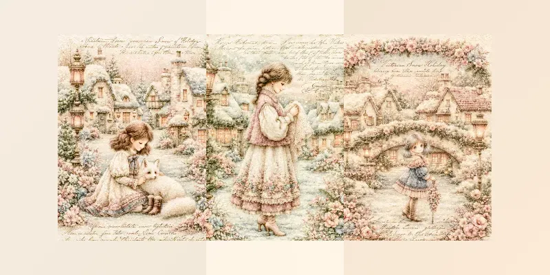 Cozy Victorian Snow Junk Journals generated by undefined