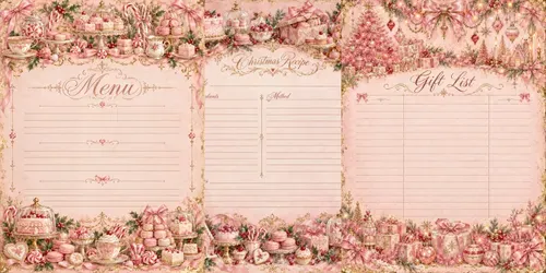 Pink Coquette Christmas Journal Pages generated by chatgpt-image