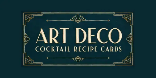 Art Deco Cocktail Recipe Cards generated by chatgpt-image