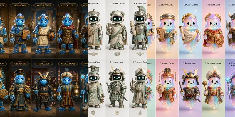 3D Civilization Journey Sheets generated by undefined
