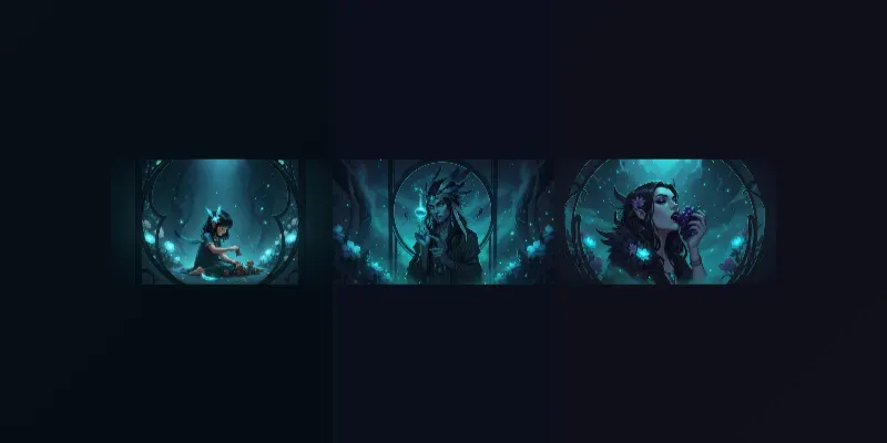 Nocturnal Enchantments Art Nouveau Style generated by undefined