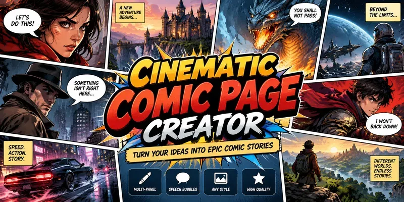 Cinematic Comic Page Creators
