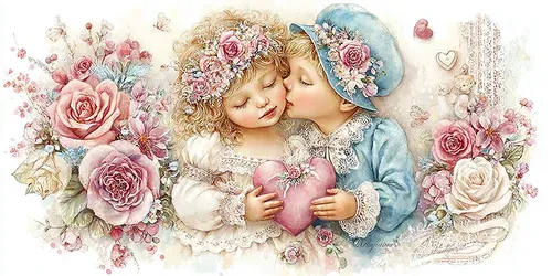 Valentine Love Cards Art Collections generated by midjourney