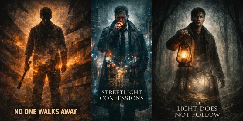 Double Exposure Cinematic Movie Posters generated by undefined