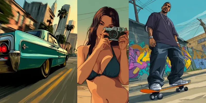 San Andreas Cartoon Style Art generated by undefined