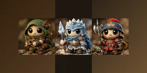 Tiny Warrior Toy Fantasy Concept Art generated by chatgpt-image