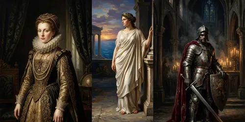 Cinematic Iconic Oil Paintings generated by gemini-image