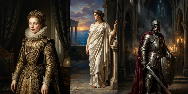 Cinematic Iconic Oil Paintings generated by undefined