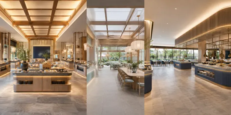 Luxury Buffet Station Interiors generated by undefined