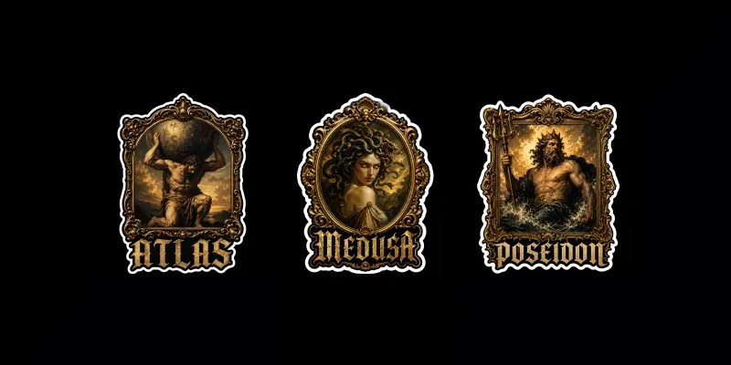 Stickers Of Mythological Paintings generated by undefined