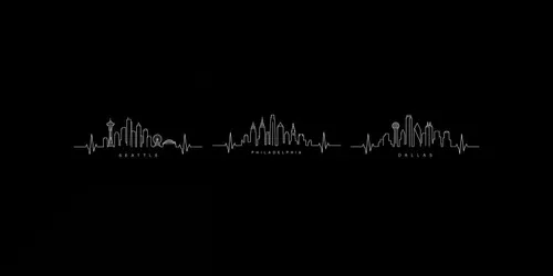 City Heartbeat Skyline Tshirt Pods generated by chatgpt-image