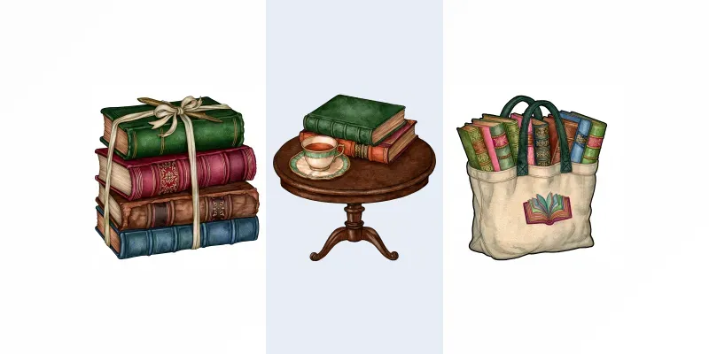 Cozy Book Lover Watercolor Cliparts generated by undefined