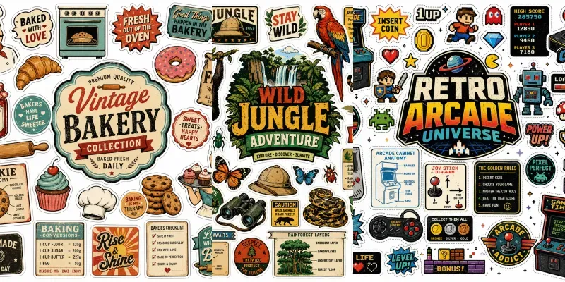 Retro Sticker Sheets generated by undefined