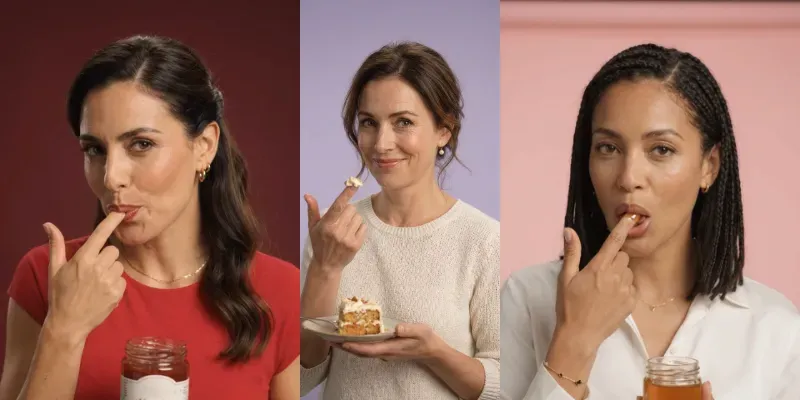 Flirtatious Finger Licking Food Models