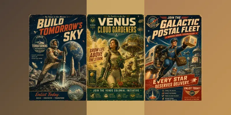 Retro Scifi Recruitment Poster generated by undefined