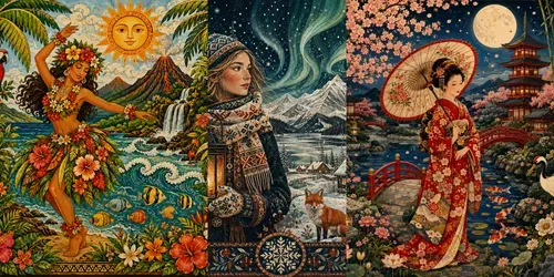 Bohemian Folk Art Illustration Generator generated by chatgpt-image