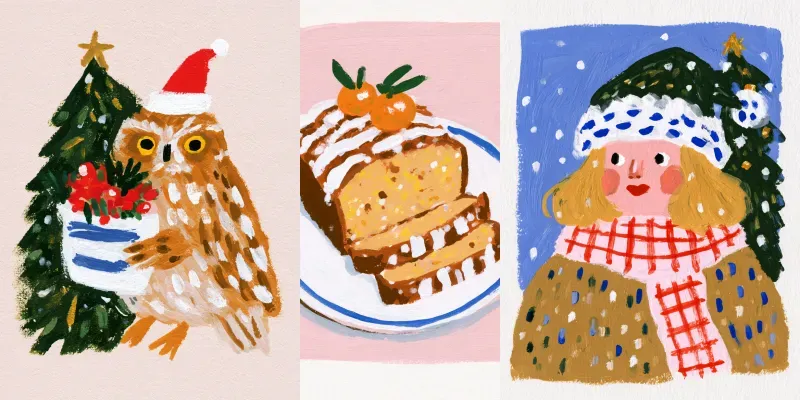 Christmas Gouache Junk Journals