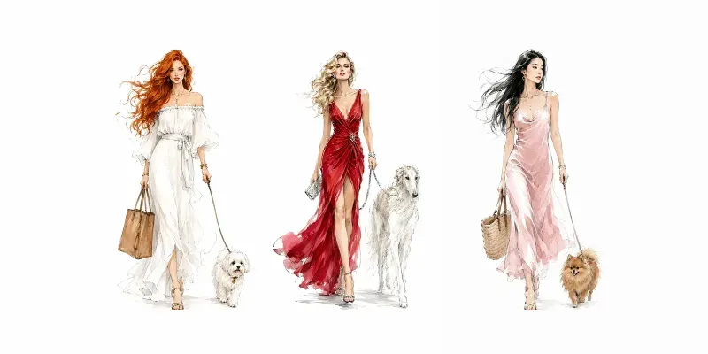 Chic Watercolor Fashion Sketches generated by undefined