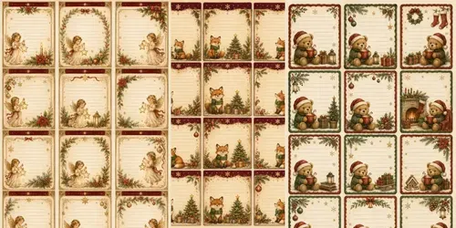 Christmas Character Writing Sheets generated by chatgpt-image