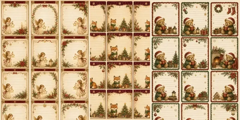 Christmas Character Writing Sheets generated by undefined