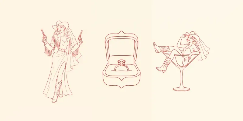 Western Cowgirl Bachelorette Cliparts generated by undefined
