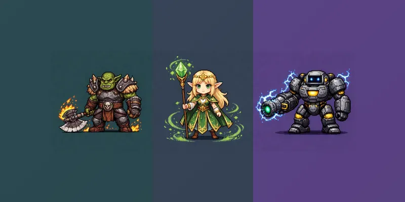 Ultimate Retro Characters generated by undefined