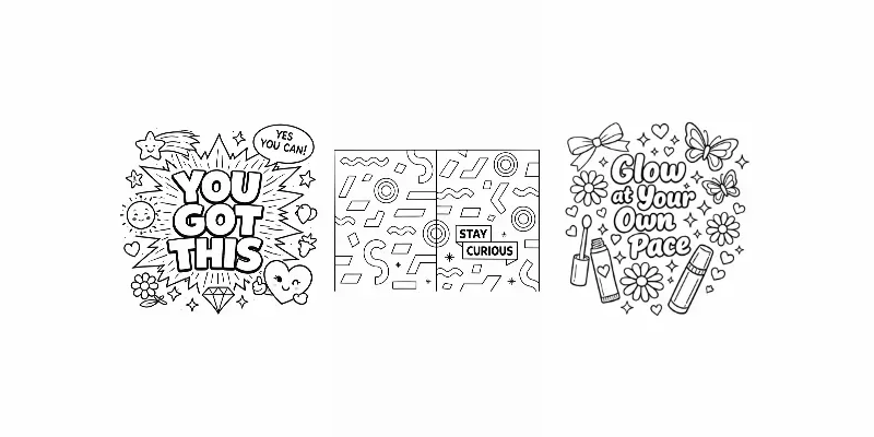 Self Care Coloring Pages generated by undefined