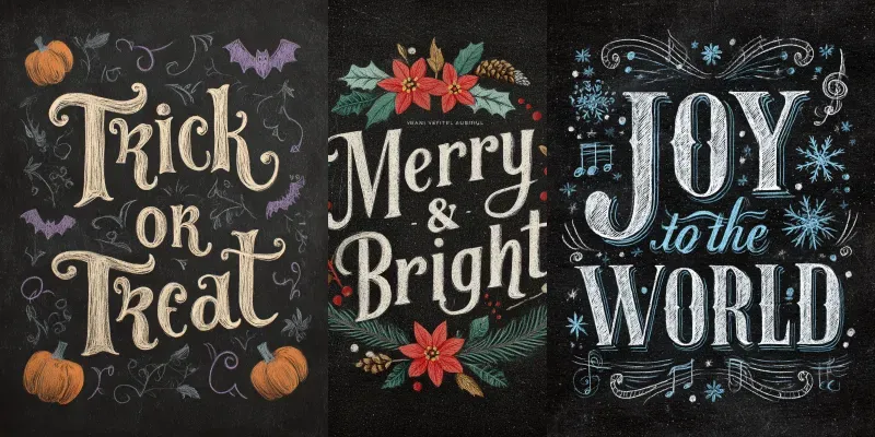 Rustic Pastel Chalk Typography generated by undefined