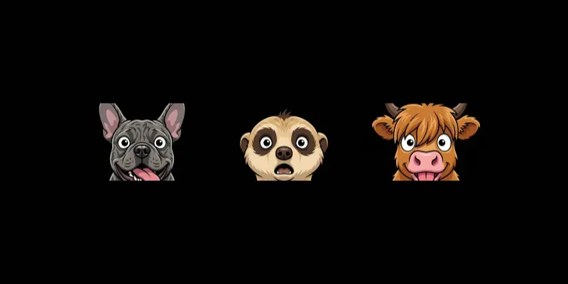 Bottom Frame Peeking Character Style generated by undefined