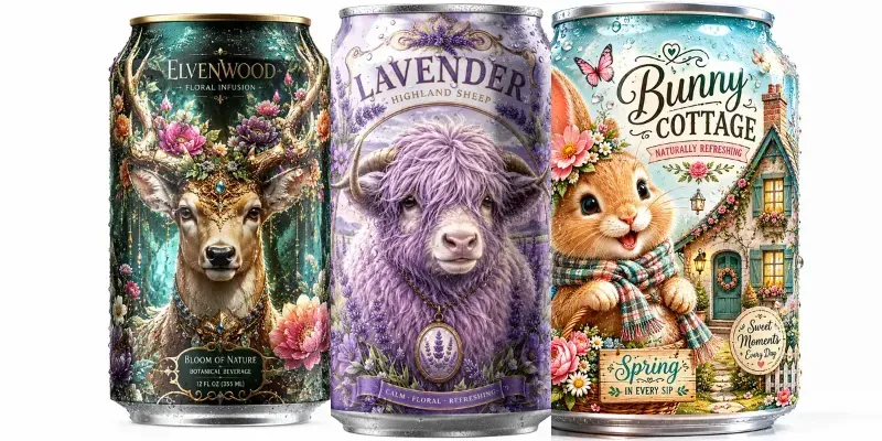 Highland Bloom Can Art generated by undefined
