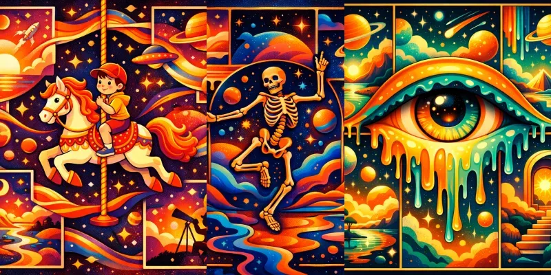 Cosmic Psychedelic Dream Collages generated by undefined