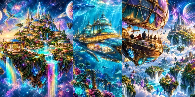 Cosmic Fantasy Voyage Art generated by undefined