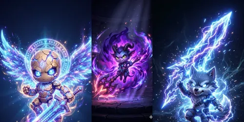 3D RPG Battle Pet Ultra Glows generated by gemini-image